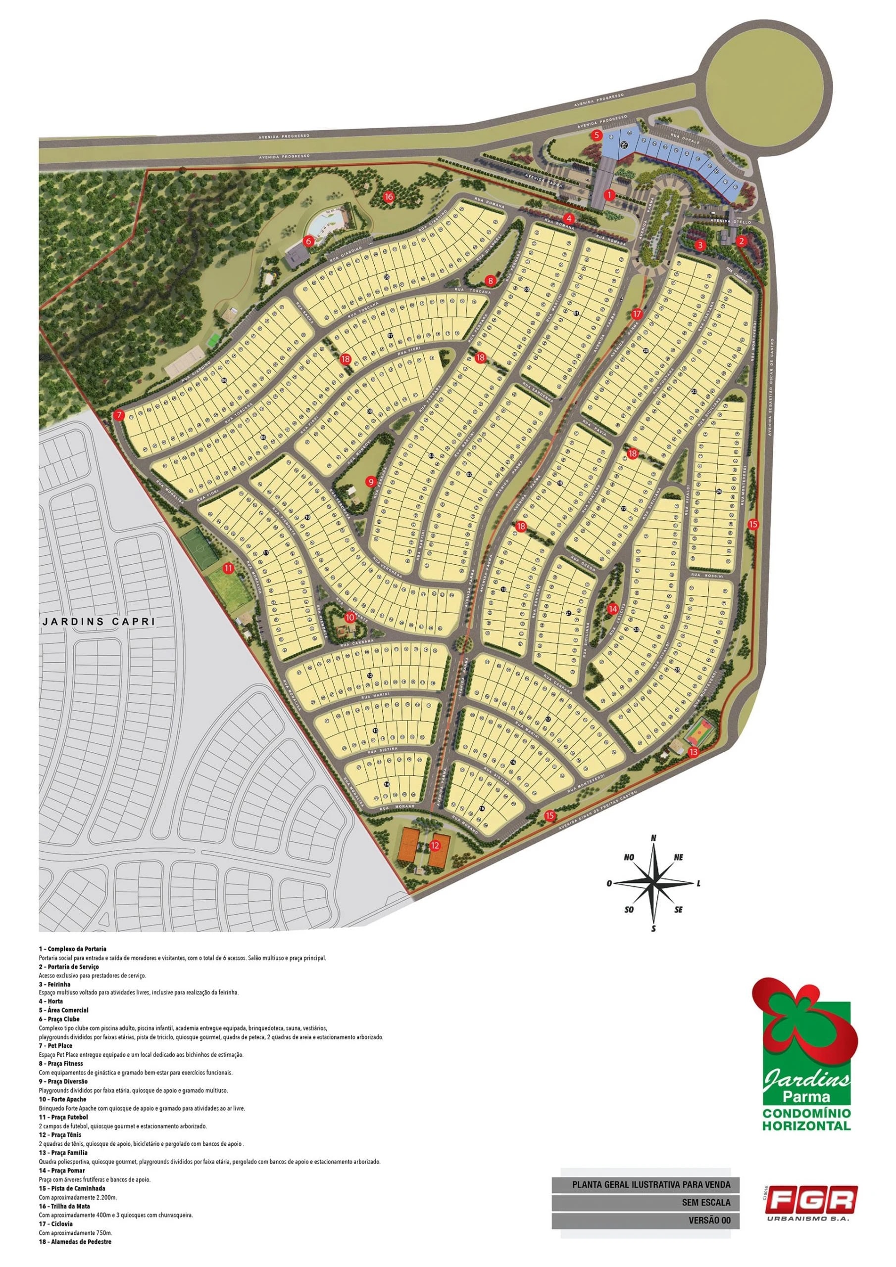 Planta de implantação do Jardins Parma